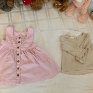 Kardashian Kids Pink Dress with Gold and White Top